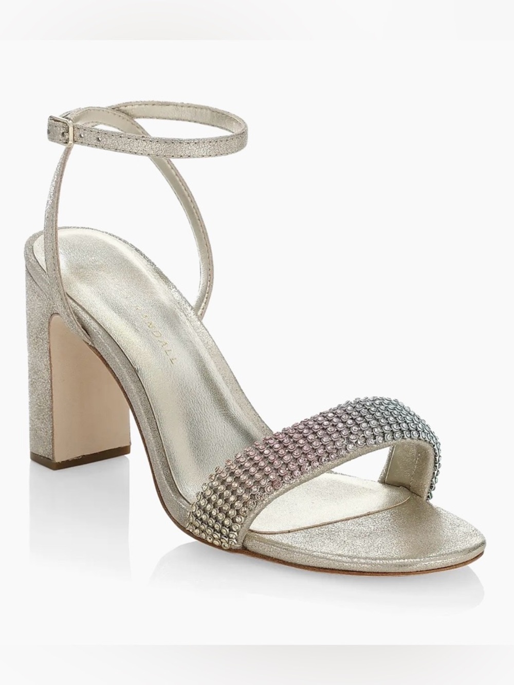 NWOT Loeffler Randall Shay Rhinestone Ankle-Strap Sandals